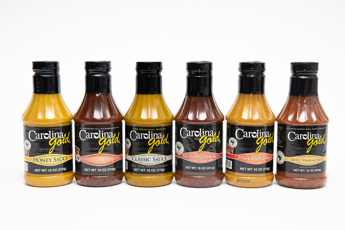 Variety Pack of 6 Gourmet Carolina Gold Sauces